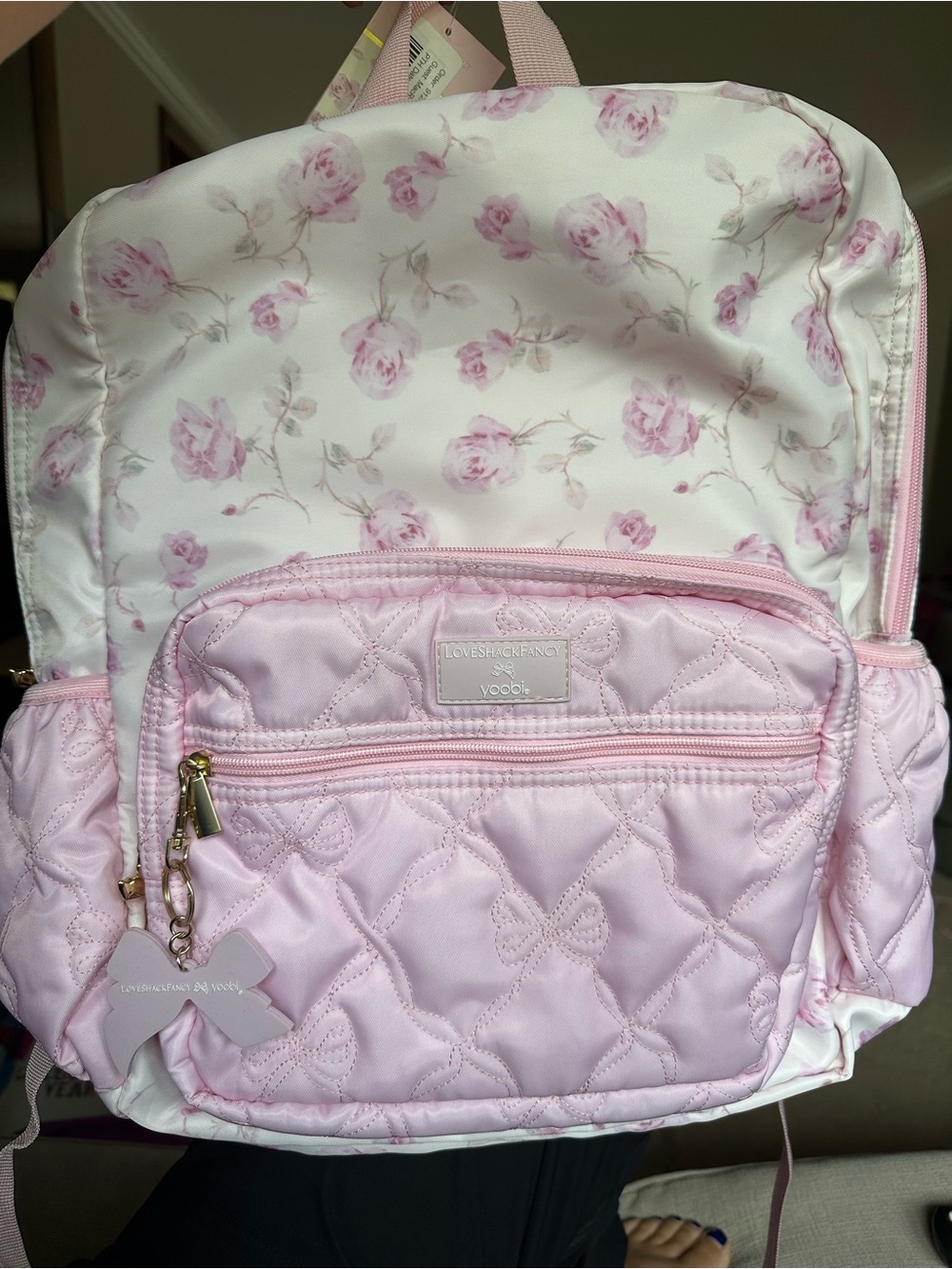 LoveShackFancy │ Yoobi Ribbon Rosa Backpack